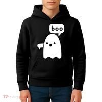 Thumbs Down Ghost Screaming Boo Disapproval Ghost Halloween Kids Hoodie thumb 4