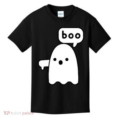Thumbs Down Ghost Screaming Boo Disapproval Ghost Halloween Kids T-Shirt