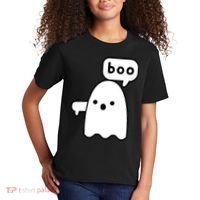 Thumbs Down Ghost Screaming Boo Disapproval Ghost Halloween Kids T-Shirt thumb 2