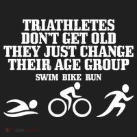 Triathletes Don't Get Old Swim Bike Run Funny Triathlon Cute Gift Golf Towel thumb 3