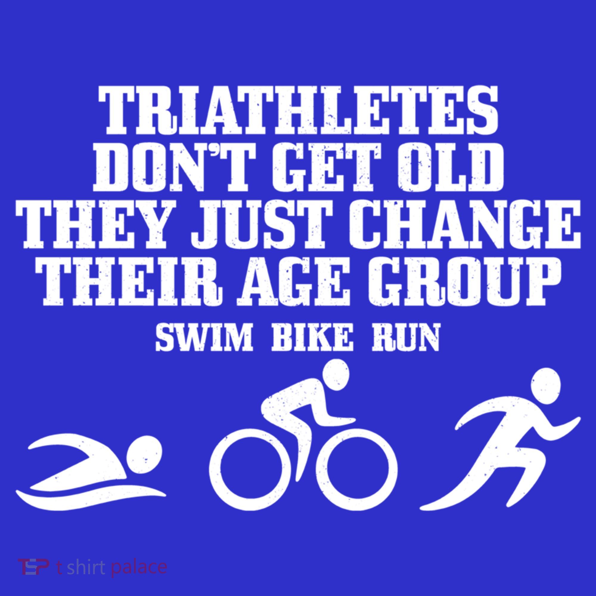 Triathletes Don't Get Old Swim Bike Run Funny Triathlon Cute Gift Apron