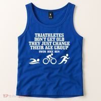 Triathletes Don't Get Old Swim Bike Run Funny Triathlon Cute Gift Tank Top thumb 2