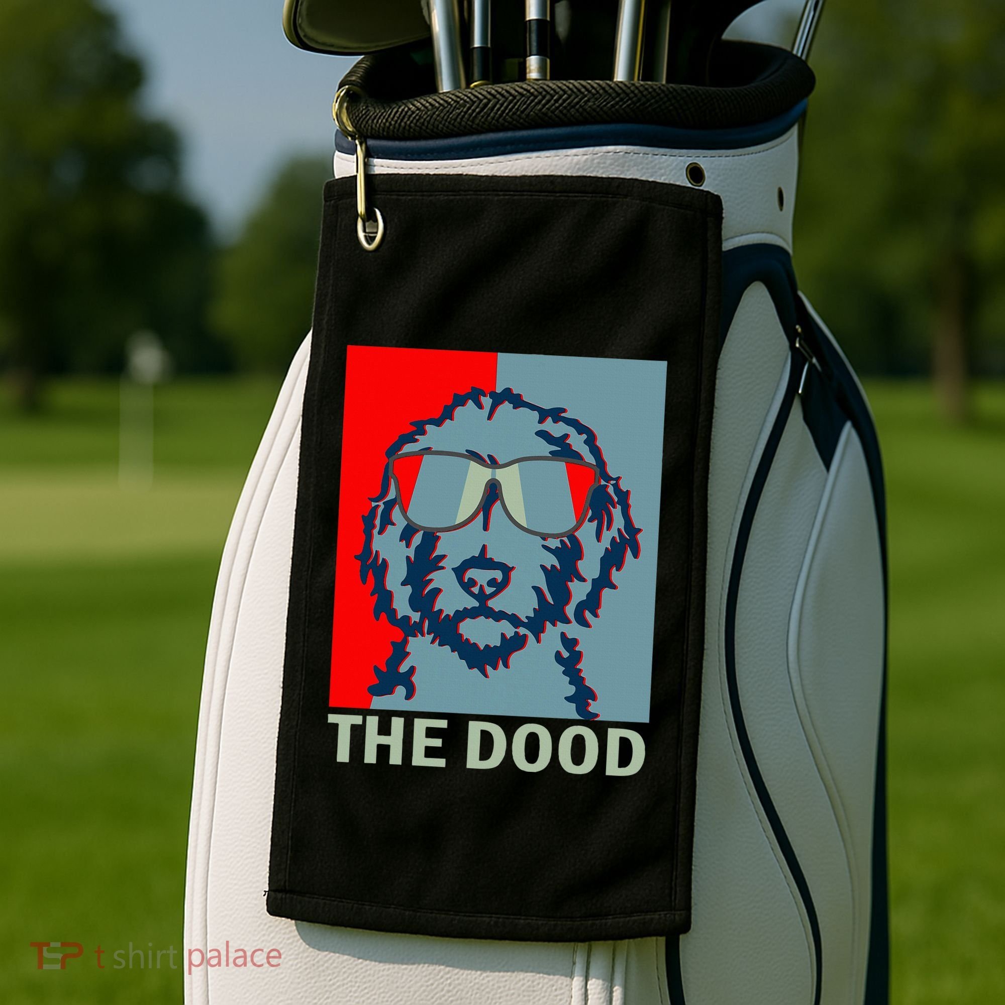 The Dood Goldendoodle Doodle Dad Golf Towel