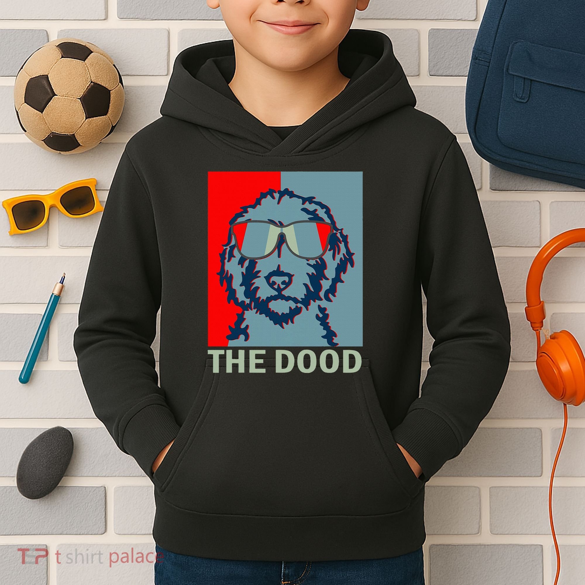 The Dood Goldendoodle Doodle Dad Kids Hoodie