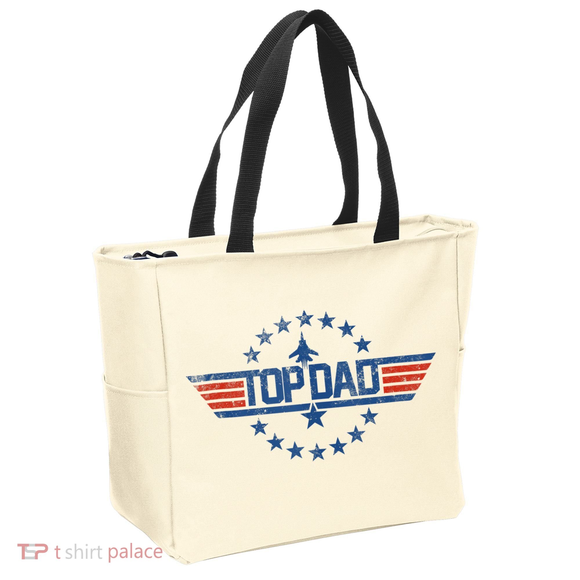 Top Dad Gift For Dad For Fathers Day Funny Top Gun Tote Bag