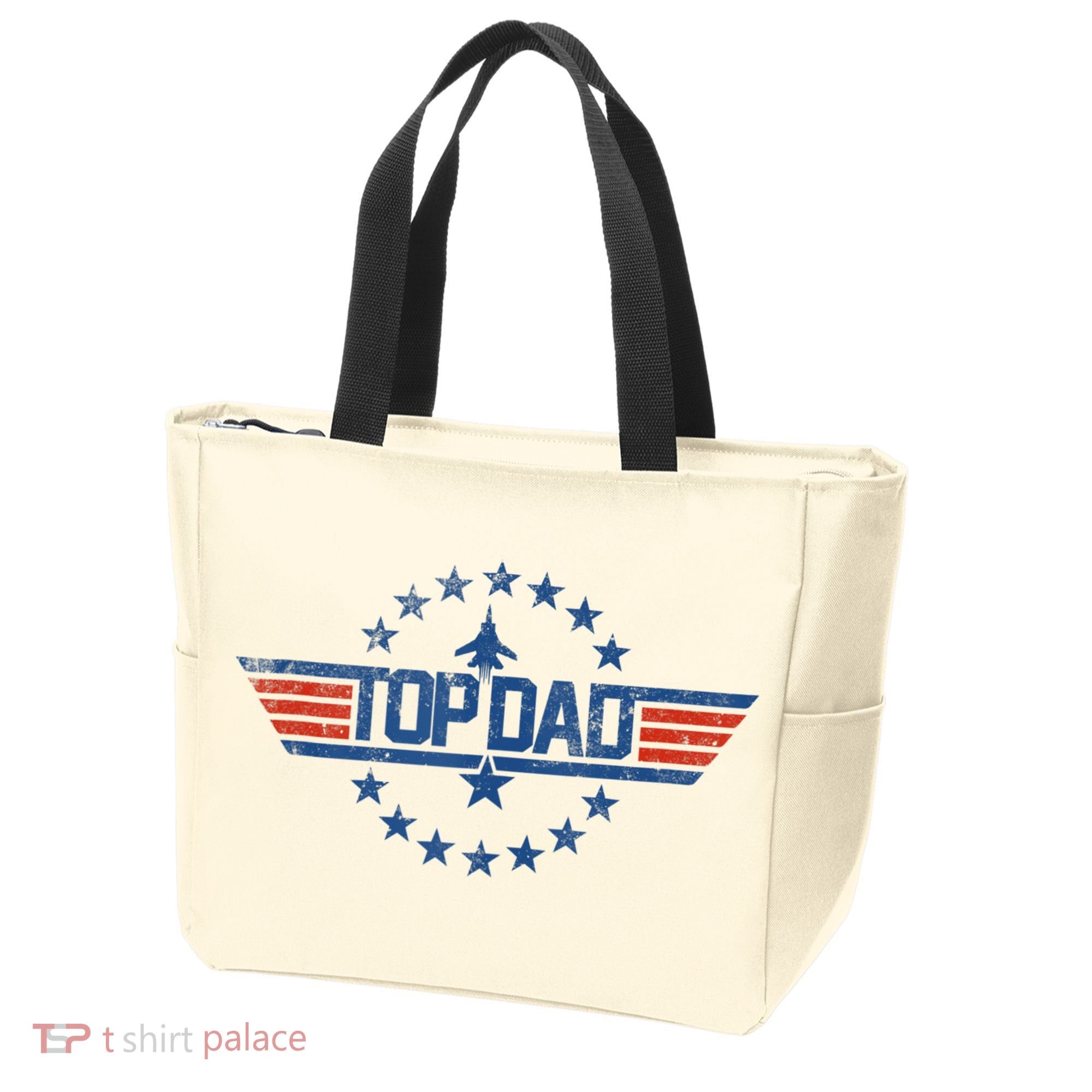Top Dad Gift For Dad For Fathers Day Funny Top Gun Tote Bag