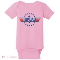 Top Dad Gift For Dad For Fathers Day Funny Top Gun Baby Bodysuit thumb 0