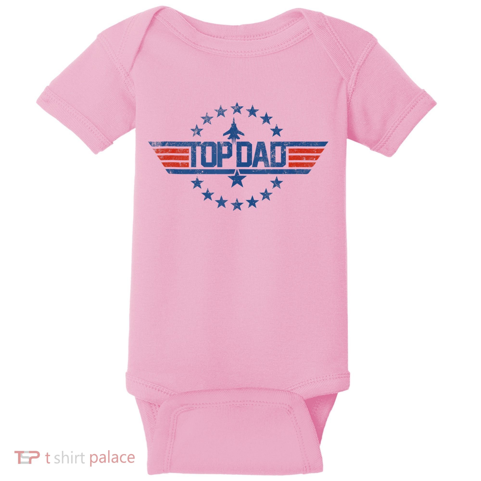 Top Dad Gift For Dad For Fathers Day Funny Top Gun Baby Bodysuit