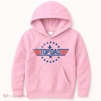 Top Dad Gift For Dad For Fathers Day Funny Top Gun Kids Hoodie thumb 0