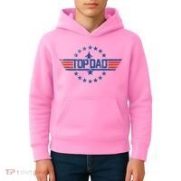 Top Dad Gift For Dad For Fathers Day Funny Top Gun Kids Hoodie thumb 4