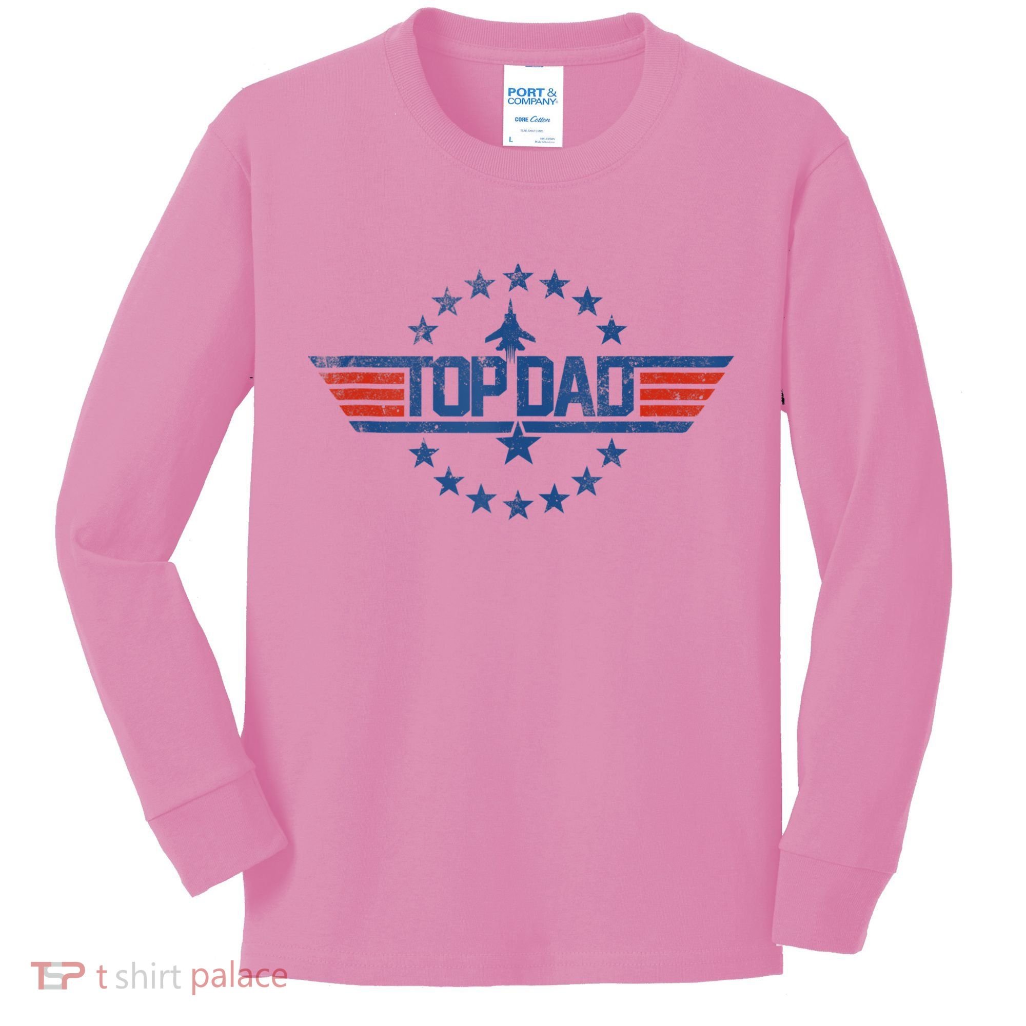 Top Dad Gift For Dad For Fathers Day Funny Top Gun Kids Long Sleeve Shirt