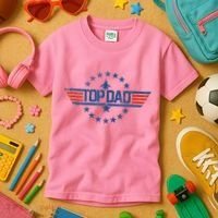 Top Dad Gift For Dad For Fathers Day Funny Top Gun Kids T-Shirt thumb 3