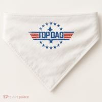 Top Dad Gift For Dad For Fathers Day Funny Top Gun USA-Made Doggie Bandana thumb 0