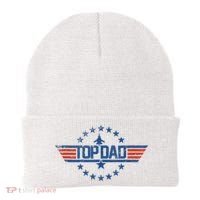 Top Dad Gift For Dad For Fathers Day Funny Top Gun Beanie thumb 0