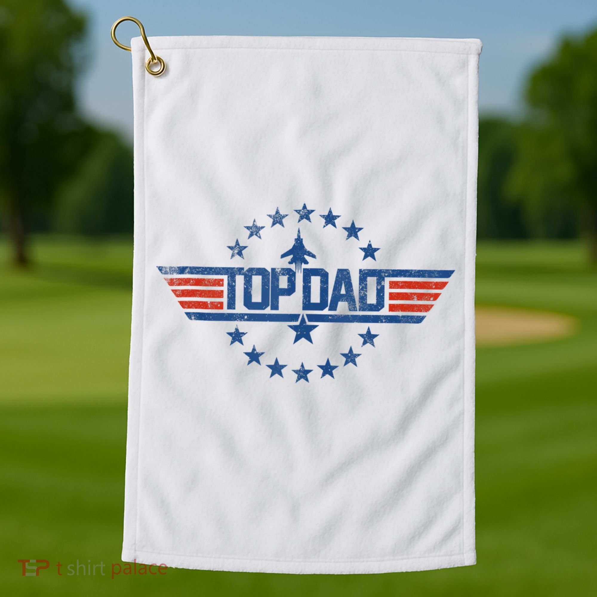 Top Dad Gift For Dad For Fathers Day Funny Top Gun Golf Towel