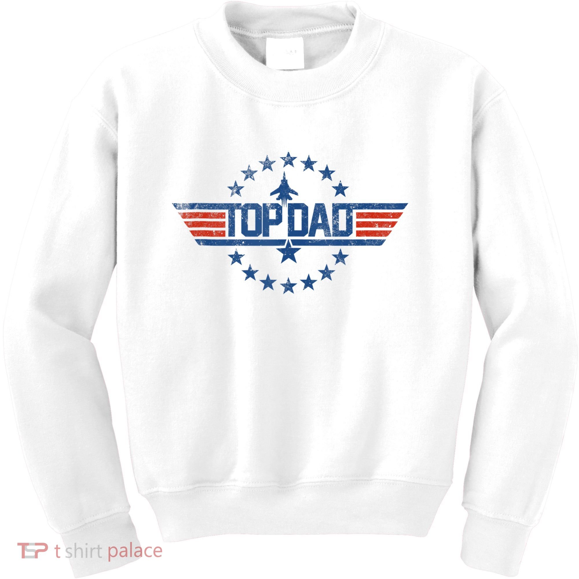 Top Dad Gift For Dad For Fathers Day Funny Top Gun Kids Sweatshirt
