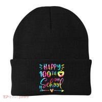 Tie Dye Happy 100th Day Of School Teacher Student 100 Days Beanie thumb 0