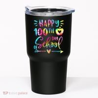 Tie Dye Happy 100th Day Of School Teacher Student 100 Days Tumbler thumb 0