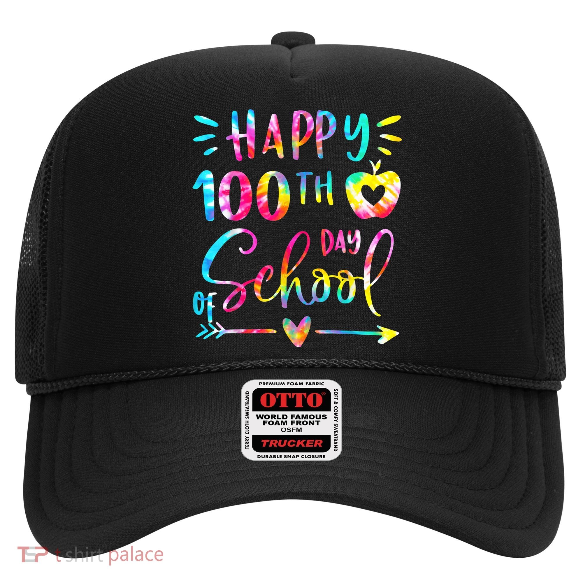 Tie Dye Happy 100th Day Of School Teacher Student 100 Days Hat