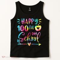 Tie Dye Happy 100th Day Of School Teacher Student 100 Days Tank Top thumb 2