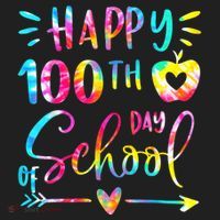 Tie Dye Happy 100th Day Of School Teacher Student 100 Days Golf Towel thumb 3