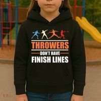 Throwers Dont Have Finish Lines Javelin Discus Shot Put Kids Hoodie thumb 3
