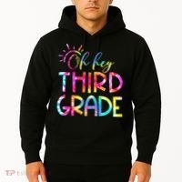 Tie Dye Hello 3rd Third Grade Teacher Student Back To School Hoodie thumb 2