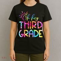 Tie Dye Hello 3rd Third Grade Teacher Student Back To School T-Shirt thumb 4