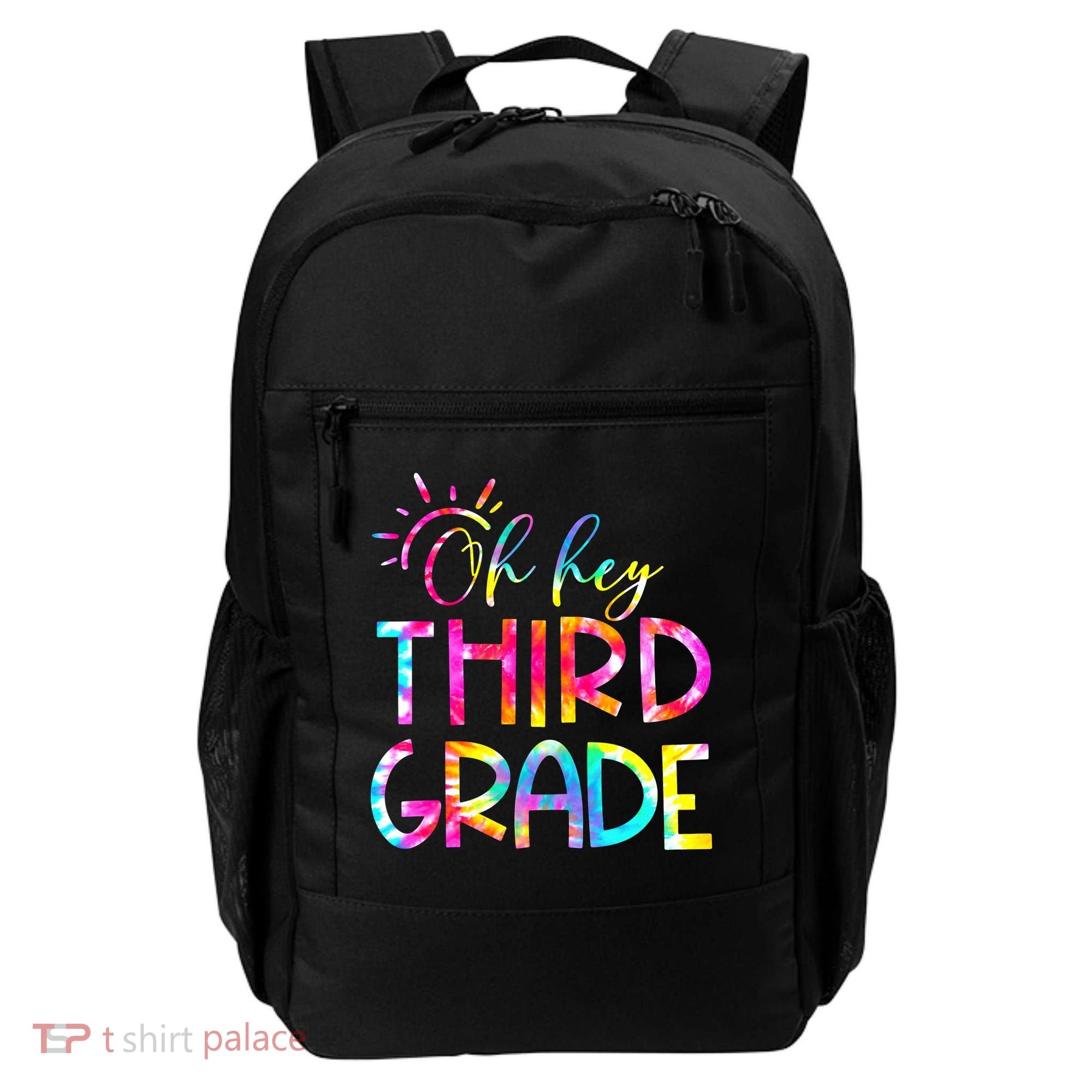 Tie Dye Hello 3rd Third Grade Teacher Student Back To School Backpack