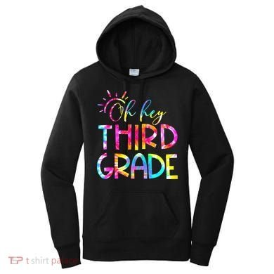 Tie Dye Hello 3rd Third Grade Teacher Student Back To School Women's Hoodie