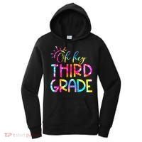 Tie Dye Hello 3rd Third Grade Teacher Student Back To School Women's Hoodie thumb 0