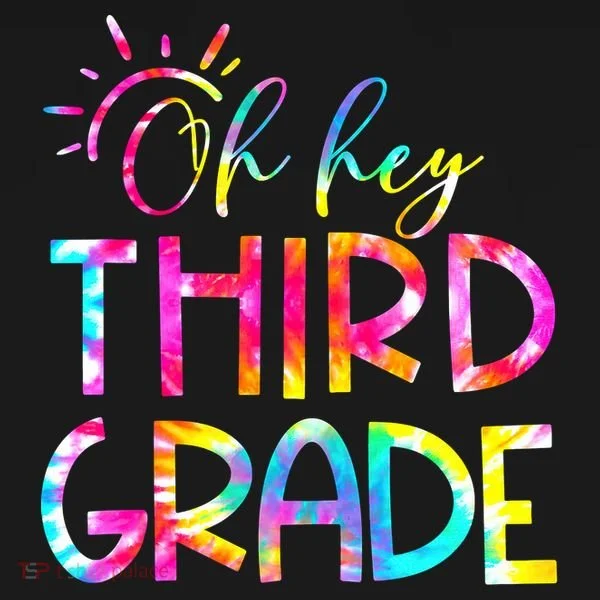 Tie Dye Hello 3rd Third Grade Teacher Student Back To School Women's Hoodie