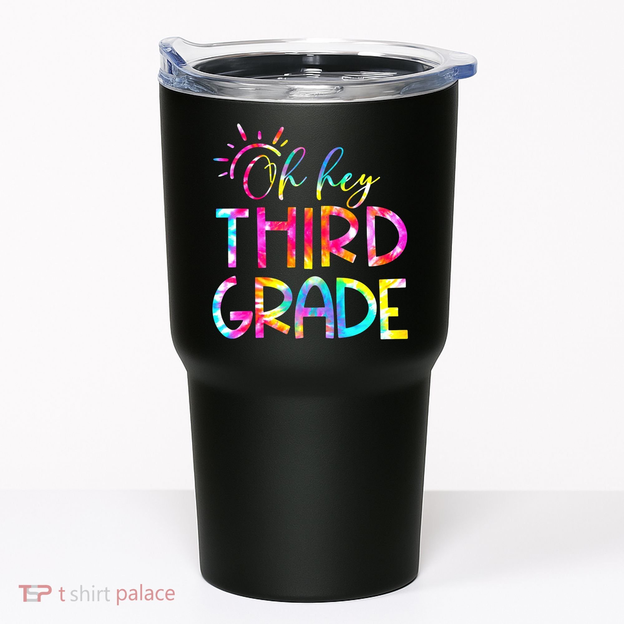 Tie Dye Hello 3rd Third Grade Teacher Student Back To School Tumbler