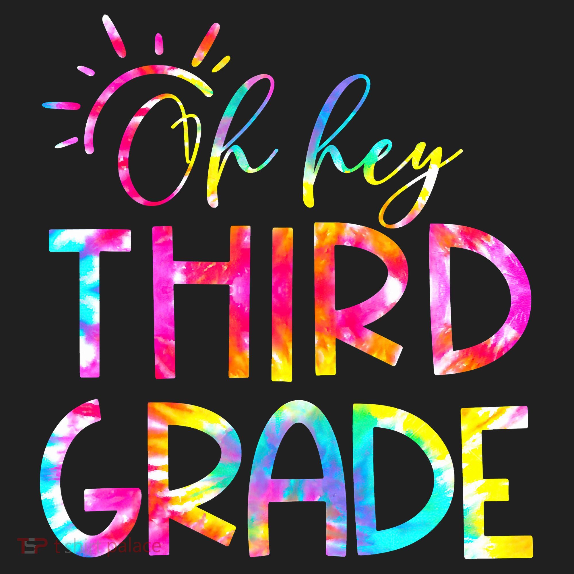 Tie Dye Hello 3rd Third Grade Teacher Student Back To School Tumbler