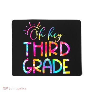 Tie Dye Hello 3rd Third Grade Teacher Student Back To School Mousepad