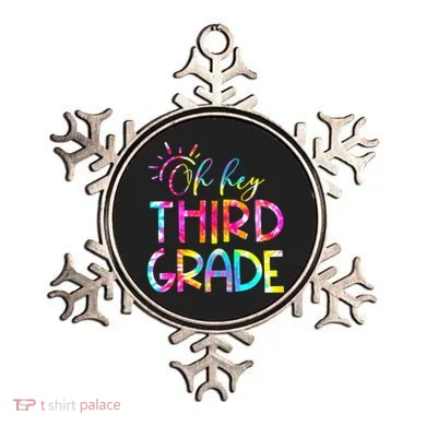 Tie Dye Hello 3rd Third Grade Teacher Student Back To School Ornament