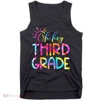 Tie Dye Hello 3rd Third Grade Teacher Student Back To School Tank Top thumb 0