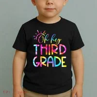 Tie Dye Hello 3rd Third Grade Teacher Student Back To School Toddler T-Shirt thumb 2