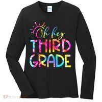 Tie Dye Hello 3rd Third Grade Teacher Student Back To School Women's Long Sleeve Shirt thumb 0