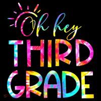 Tie Dye Hello 3rd Third Grade Teacher Student Back To School Kids Sweatshirt thumb 2