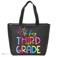 Tie Dye Hello 3rd Third Grade Teacher Student Back To School Tote Bag thumb 0