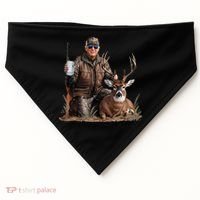 Trump Deer Hunting Donald Trump Old School Camouflage USA-Made Doggie Bandana thumb 0