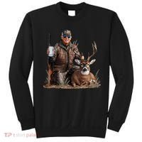 Trump Deer Hunting Donald Trump Old School Camouflage Sweatshirt thumb 0