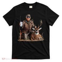 Trump Deer Hunting Donald Trump Old School Camouflage T-Shirt thumb 0