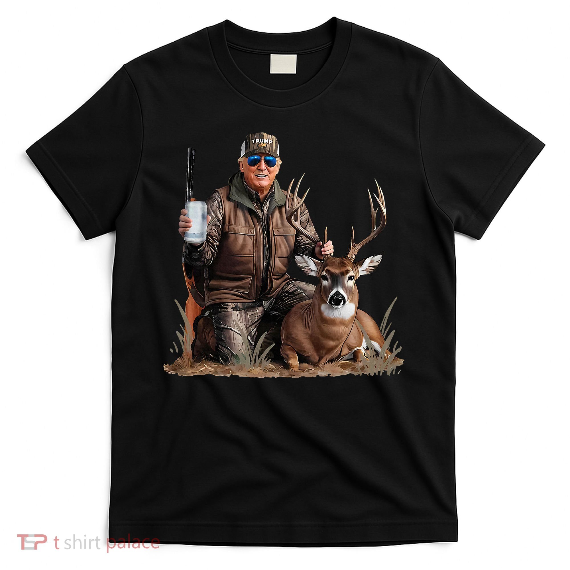 Trump Deer Hunting Donald Trump Old School Camouflage T-Shirt