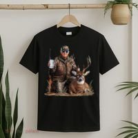 Trump Deer Hunting Donald Trump Old School Camouflage T-Shirt thumb 2