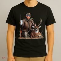 Trump Deer Hunting Donald Trump Old School Camouflage T-Shirt thumb 3