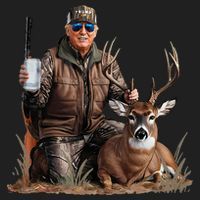 Trump Deer Hunting Donald Trump Old School Camouflage Beanie thumb 2