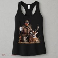 Trump Deer Hunting Donald Trump Old School Camouflage Women's Tank Top thumb 3