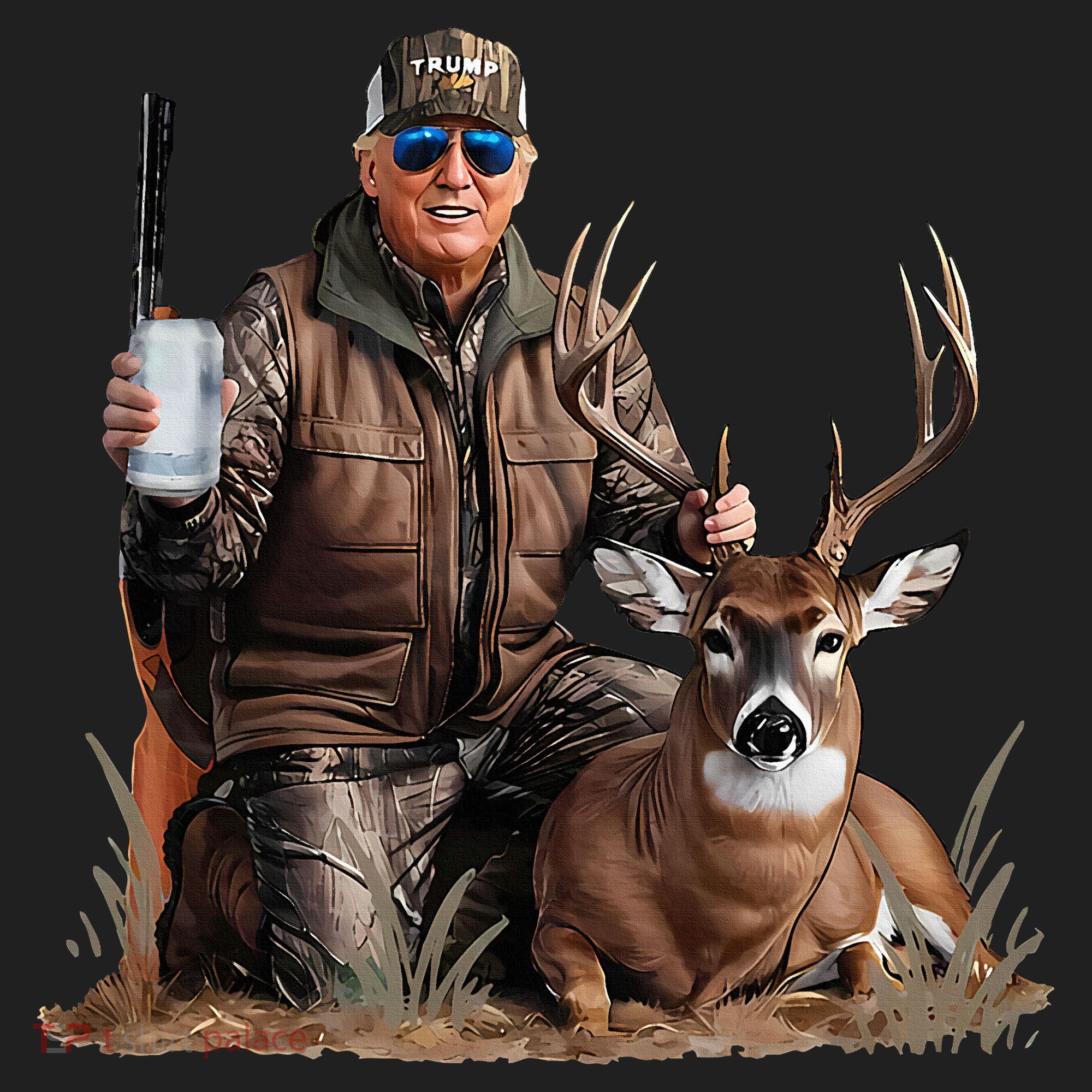 Trump Deer Hunting Donald Trump Old School Camouflage Hat
